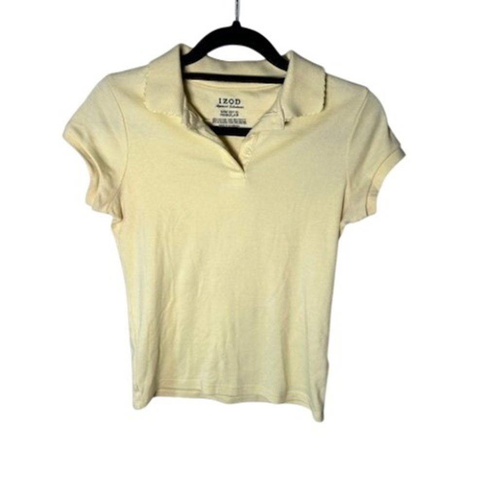 IZOD Polo Shirt Fits Size X-Small Yellow Short Sleeve